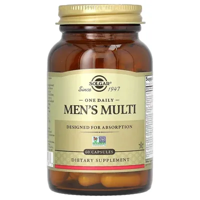 Вітамінно-мінеральний комплекс для чоловіків Solgar One Daily Men's Multi капсули №60