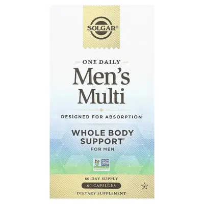 Вітамінно-мінеральний комплекс для чоловіків Solgar One Daily Men's Multi капсули №60