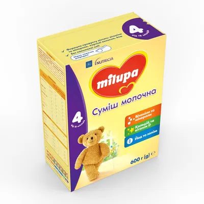 Суміш суха молочна Milupa 4 для дітей від 18 місяців, 600 г