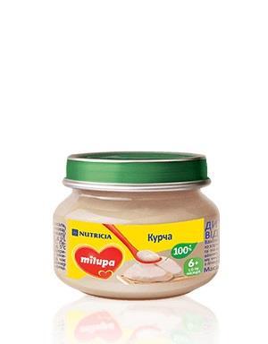 Пюре мясное Milupa Цыпленок для детей с 6 месяцев, 80 г