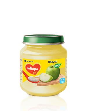 Пюре фруктовое Milupa Яблоко для детей с 4 месяцев, 125 г