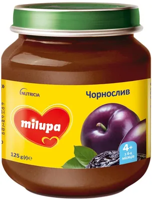 Пюре фруктове Milupa Чорнослив для дітей з 4 місяців, 125 г