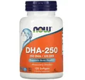 Докозагексаєнова кислота NOW DHA-250 Fish Oil м'які капсули №120
