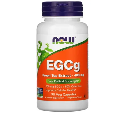 Екстракт зеленого чаю NOW EGCg Green Tea Extract 400 мг вег. капсули №90