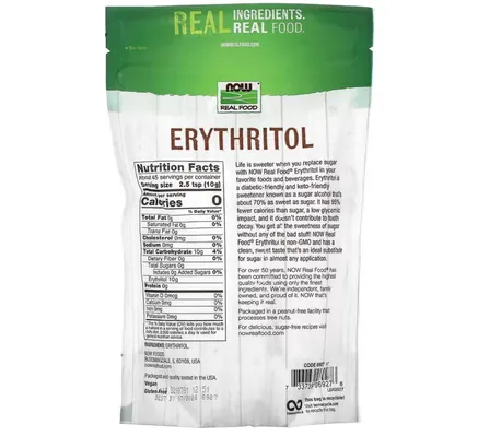 Еритритол NOW Real Food Erythritol, 454 г