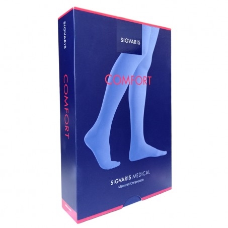 Чулки компрессионные Sigvaris Essential Comfortable 68399 класс компрессии 1, закрытый мысок, высота normal, карамель, размер M