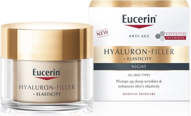 Крем для лица Eucerin Hyaluron-Filler+Elasticity ночной для биоревитализации и повышения упругости кожи (69678), 50 мл