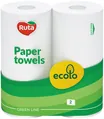 Паперові рушники Ruta Ecolo 45 відривів, 2 шари, білі в рулонах, 2 шт