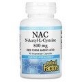 N-ацетил-L цистеин Natural Factors NAC 500 мг, 90 веганских капсул