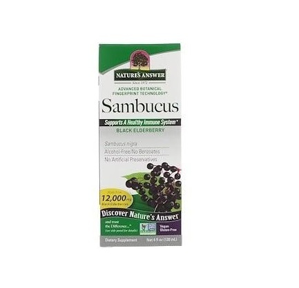 Сироп из черной бузины Nature's Answer Sambucus 12 000 мг, 120 мл