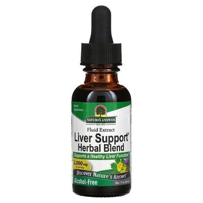 Травяная смесь для поддержки печени Nature's Answer Liver Support 2000 мг жидкий экстракт без спирта, 30 мл