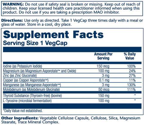 Комплекс для щитовидной железы Solaray Thyroid Caps, 60 капсул