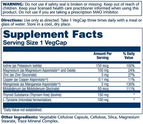 Комплекс Solaray Thyroid Caps, 60 капсул