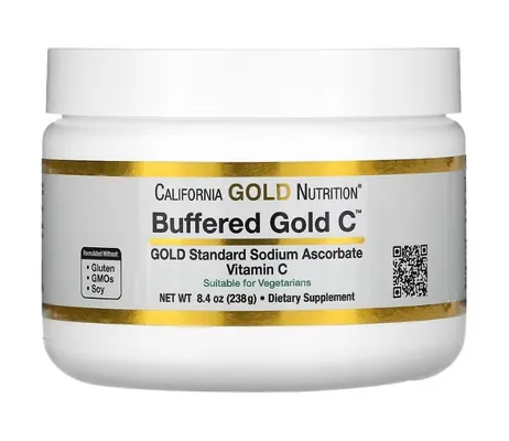 Вітамін С буферизований California Gold Nutrition Buffered Gold C порошок, 238 г