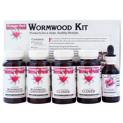 Антипаразитарная программа Kroeger Herb Co Wormwood Kit, 5 флаконов