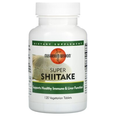 Гриб шиитаке Mushroom Wisdom Super Shiitake, 120 таблеток