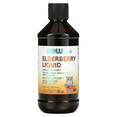 Бузина NOW Elderberry Liquid for Kids, 237 мл