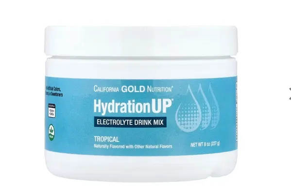 Електроліти California Gold Nutrition HydrationUP тропік, 227 г