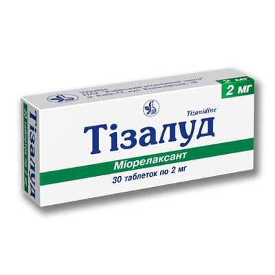 Тизалуд таблетки по 2 мг №30 (10х3)