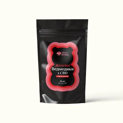 Канабідіол CBD Microdosing ведмедики Стигла вишня, 20 штук