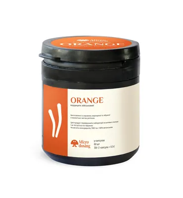 Кордицепс військовий плодове тіло Microdosing Orange капсули по 0,5 г №60