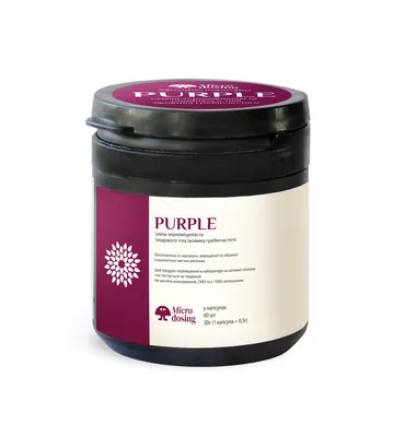 Їжовик гребінчаcтий міцелій + плодове тіло Microdosing Purple капсули по 0,5 г №60