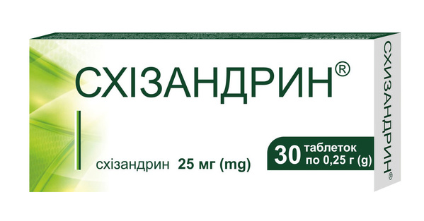 Схізандрин таблетки по 25 мг №30 (10х3)
