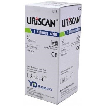 Тест-полоски URISCAN для исследования мочи U15 Ketone 1 (кетоны), 50 штук во флак.