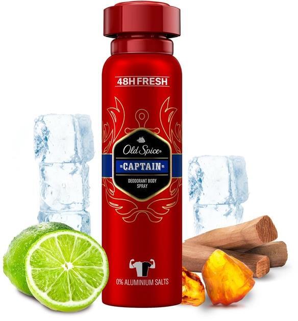 Дезодорант спрей Old Spice Captain 48h для мужчин, 150 мл