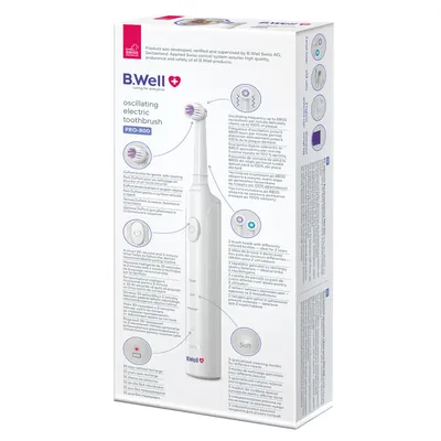 Електрична зубна щітка B.Well PRO-800 ротаційна, біла