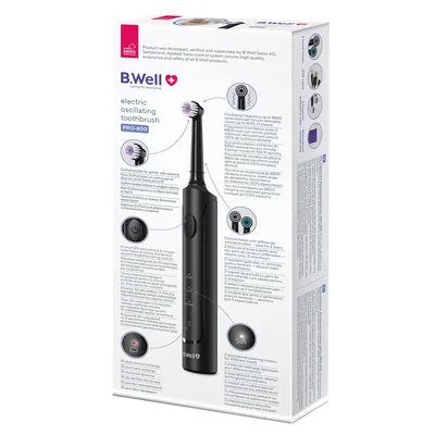Електрична зубна щітка B.Well PRO-800 ротаційна, чорна