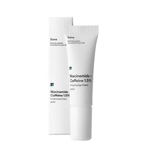 Крем для шкіри навколо очей Sane Niacinamide + Caffeine 1,5% від темних кругів та набряків з кофеїном, 10 мл