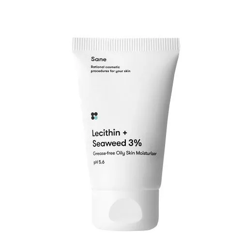 Крем для обличчя Sane Lecithin + Seaweed 3% c лецитином і морськими водоростями для жирної шкіри, 40 мл