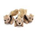 Игрушка-пищалка для собак Outward Hound oh31012 Белки коричневые, 3 штуки