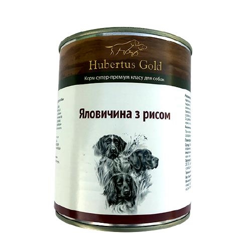 Консерва для собак Hubertus Gold Говядина и рис, 800 г