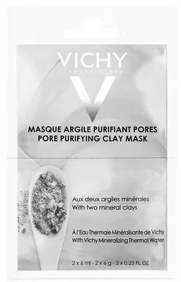 Маска для обличчя Vichy Mineral Mask мінеральна, що очищує пори, 2 х 6 мл