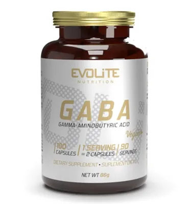Амінокислота Evolite Nutrition GABA 375 мг, 180 капсул