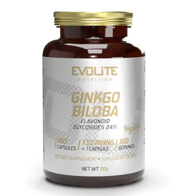 Гінкго білоба Evolite Nutrition Ginkgo Biloba, 180 капсул