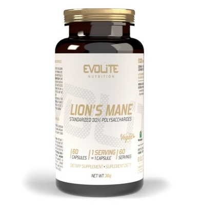Гриб Ежовик гребенчатый (Львиная Грива) Evolite Nutrition Lion's Mane, 60 капсул