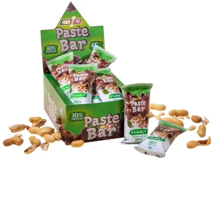 Батончик протеїновий Power Pro Paste Bar Арахіс, 12 штук по 45 г