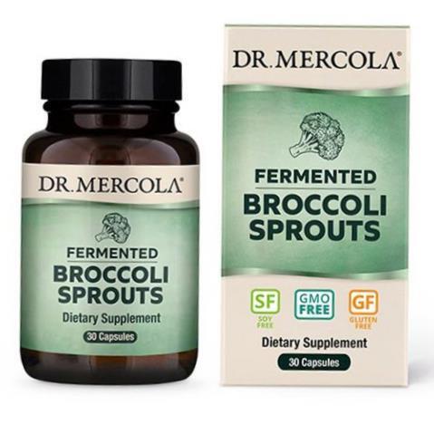 Брокколи ростки Dr. Mercola Fermented Broccoli Sprouts, 30 капсул