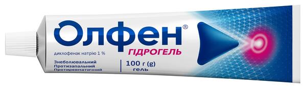 Олфен гидрогель гель 1 % по 100 г в тубах