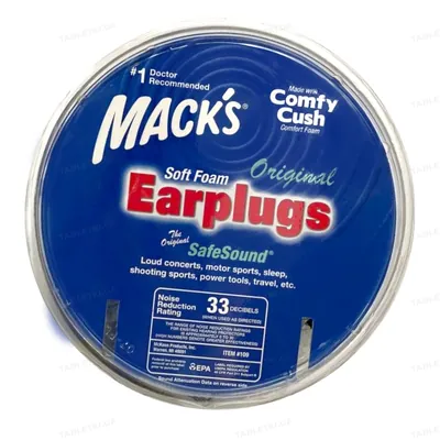 Беруші вкладки вушні MACK`S Safe Sound Original 109 захист від шуму, зелені, 100 пар