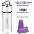 Беруші вкладки вушні MACK`S Slim Fit Shooters Earplugs 4791 із пінопропілену з контейнером, фіолетові, 7 пар
