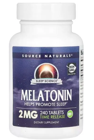 Мелатонін Source Naturals Melatonin Timed Release 2 мг повільного вивільнення, 240 таблеток