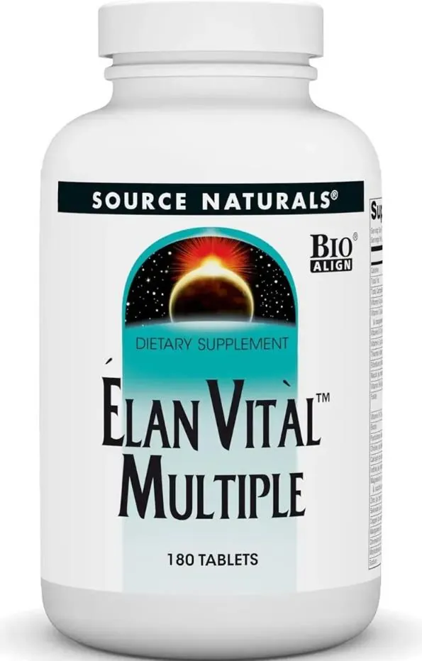 Мультивітаміни Source Naturals Elan Vital Multiple, 180 таблеток