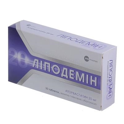 Липодемин таблетки, п/плен. обол. по 20 мг №30 (10х3)