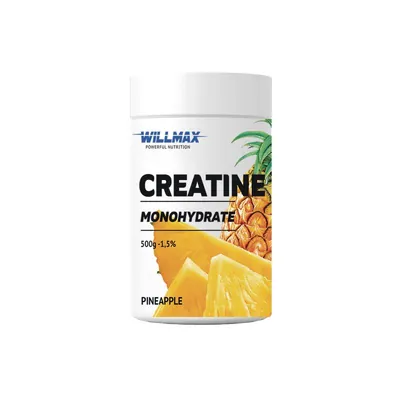 Креатин моногідрат Willmax Creatine Monohydrate ананас, 500 г