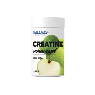 Креатин моногідрат Willmax Creatine Monohydrate яблуко, 500 г