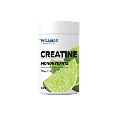 Креатин моногідрат Willmax Creatine Monohydrate лайм, 500 г